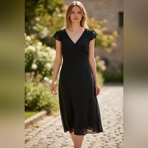 Women's Urban Renewal Black White Polka Dot Dress M